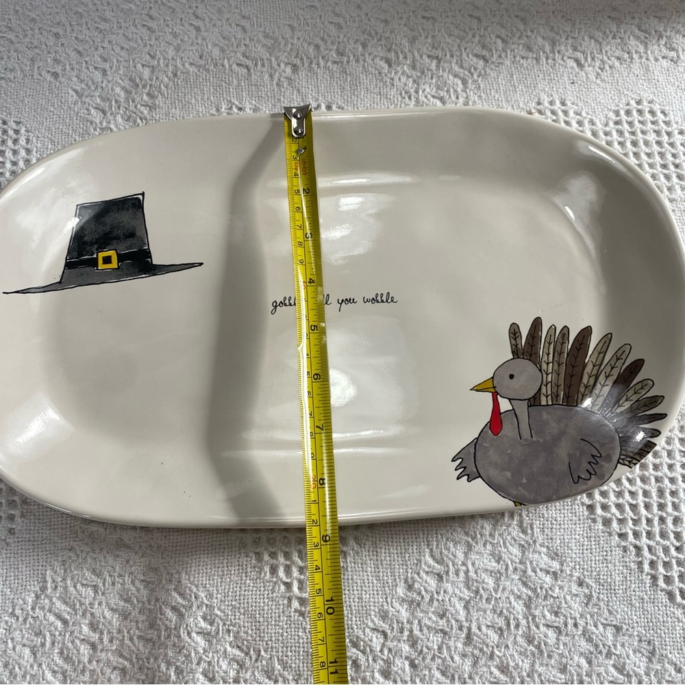 Rae Dunn Gobble Till You Wobble Platter - Picture 4 of 5